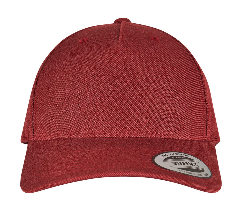 5-Panel Premium Curved Visor Snapback Cap