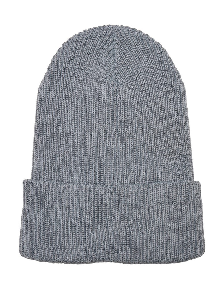 Recycled Yarn Ribbed Knit Beanie