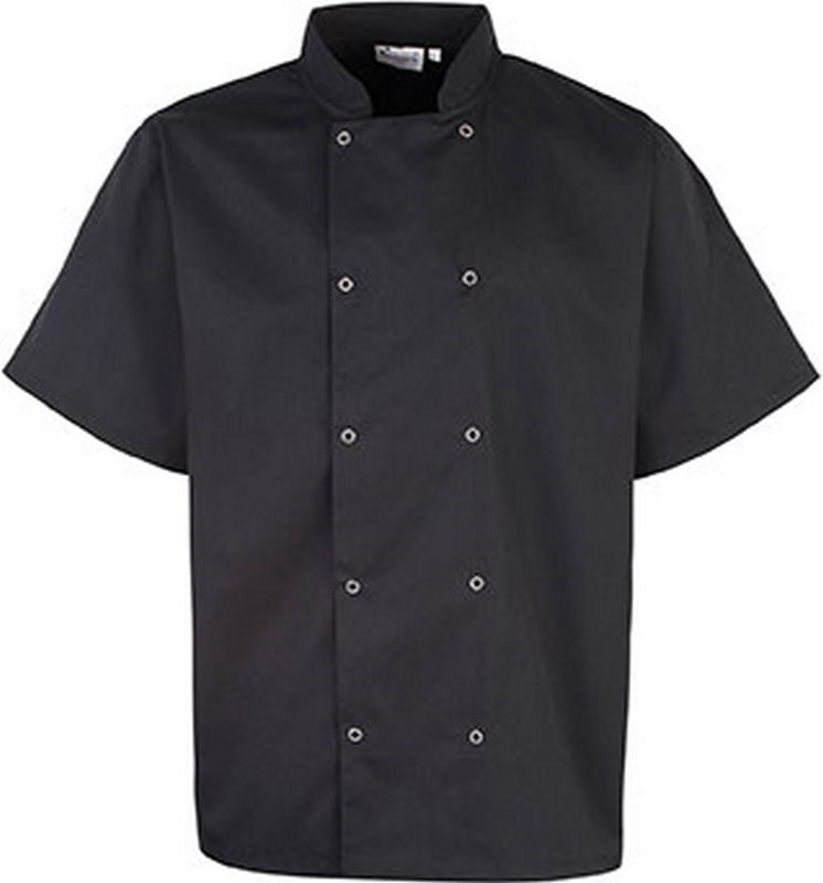 Premier Studded Front Short Sleeve Chef's Jacket