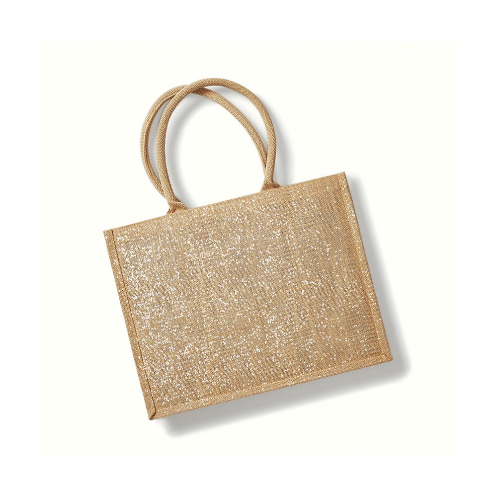 Shimmer Jute Shopper